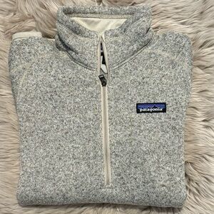 Patagonia Green + Cream Zip-Up Fleece